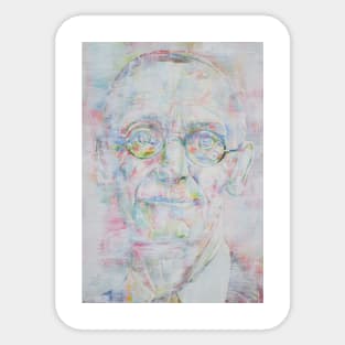 HERMANN HESSE - watercolor and acrylic portrait Sticker